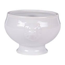 Bol tête de lion 40 cl en porcelaine blanche (lot de 6)