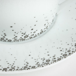 Déjeuner et sa sous-tasse Boréalis gris 34 cl (lot de 6)