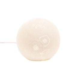 Lampe boule fleurs