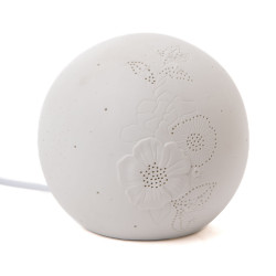 Lampe boule fleurs