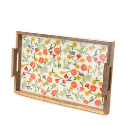 Plateau Flore rectangle 40x25 cm