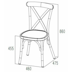 Chaise de jardin Bourdon verte (lot de 2)