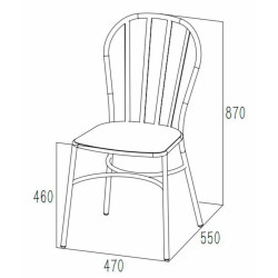 Chaise de jardin Libellule verte (lot de 2)