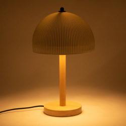 Lampe Agathe en bois et en porcelaine 