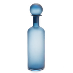 Vase bouteille mat bleu...