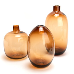 Vase Sonora ambre hauteur 26 cm