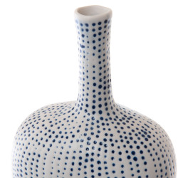 Vase Pointillés bleu grand modèle