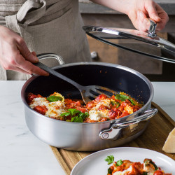 Sauteuse Première 26 cm en Inox avec Couvercle