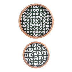 Set de 2 plateaux ronds Atika de 35 et 40 cm