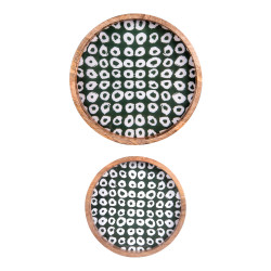 Set de 2 plateaux ronds atika de 35 et 40 cm