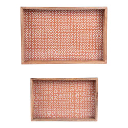 Set de 2 plateaux rectangulaires Atika de 40 et 45 cm