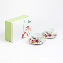 Coffret 2 tasses / sous tasses dejeuner tutti fiori