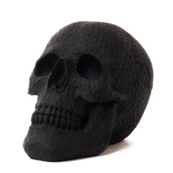 Tête de mort noire 26,5 cm