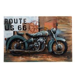 Toile moto route 66 -...