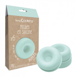 6 moules silicone donuts 