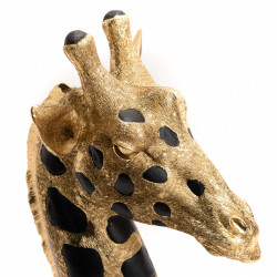 Tête de girafe dorée taches grand modèle