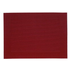 Set de table nicoletta rouge 45x33 cm (lot de 2)