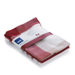 Lot de 3 torchons de cuisine Pasado rose