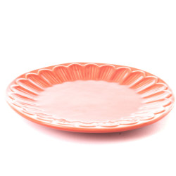 Assiette à dessert pétale corail (lot de 6)