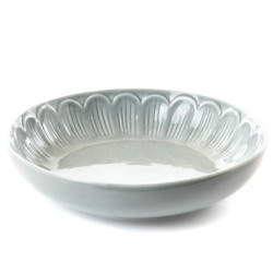 Assiette creuse pétale gris (lot de 2)