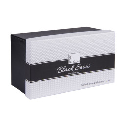 Coffret de 4 coupelles Snow black mat  40 cl