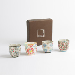 Coffret de 4 gobelets à thé Bohème 15 cl