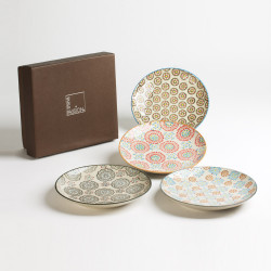 Coffret de 4 assiettes à dessert Bohème 20 cm
