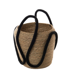 Set de 2 paniers corde noire