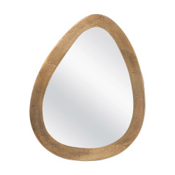 Miroir métal œuf or 48 x 32 cm