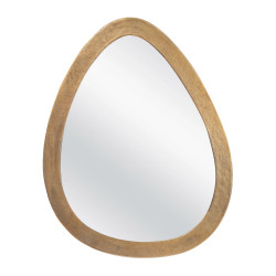 Miroir métal œuf or 63 x 52 cm