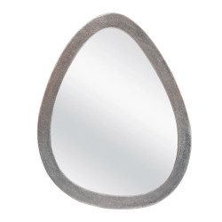 Miroir métal œuf argent 78...