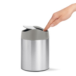 Mini poubelle de table 1,5L inox