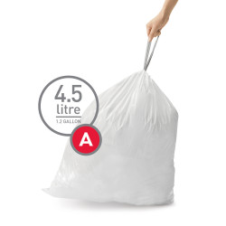 Pack de 20 sacs poubelle 4,5L code A