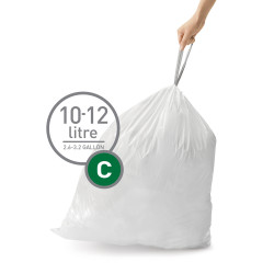 Pack de 20 sacs poubelle 10-12L code C