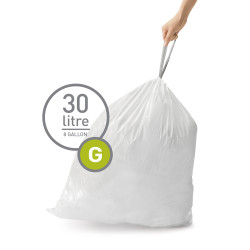 Pack de 20 sacs poubelle 30L code G