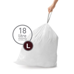 Pack de 20 sacs poubelle 18L code L