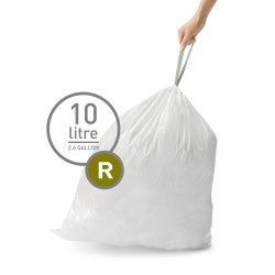 Pack de 20 sacs poubelle 10L code R