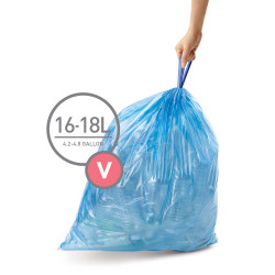 Pack de 20 sacs poubelle 18L code V