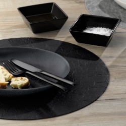 Set de table Kalea noir 38 cm (lot de 2)