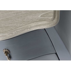 Console grise 1 tiroir 2 niveaux Murano 110x30 Chêne