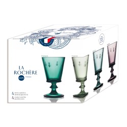 Set de 4 verres à pied Abeille 24 cl (1 modèle aléatoire)