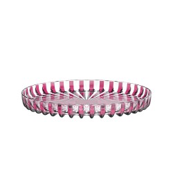 Plateau rond 31 cm rouge