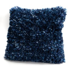 Coussin Ava 45 x 45 cm bleu 