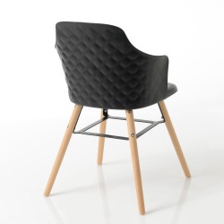 Fauteuil noir Coque