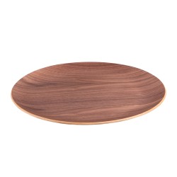 Assiette de présentation bois brun 34 cm