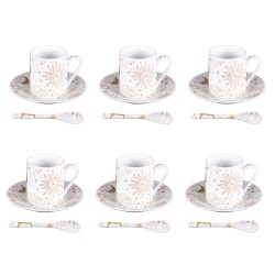 Set 6 tasses à café et sous...