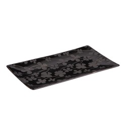 Plateau Lava 29x16 cm noir (lot de 2)