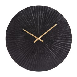 Horloge en métal soleil noir 59 cm