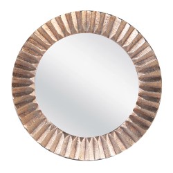 Miroir en fonte plissé or 61 cm