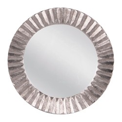 Miroir en fonte plissé argent 39 cm